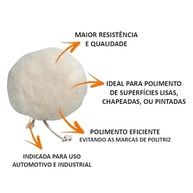 Boina de Lã para Polimento Automotivo 5" - 2 Unidades - Alta Performance para Acabamento Impecável - imagem 3