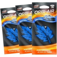 Kit 3 Aromatizantes Orbi Folha Perfumada Carro Novo - Frescor Duradouro - imagem 2