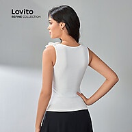 Regata Elegante Lovito: Apliques e Pérolas 🌸 - imagem 2