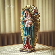 Imagem Nossa Senhora do Perpétuo Socorro em Resina Importada - 30cm | Decoração Sagrada Refinada - imagem 3