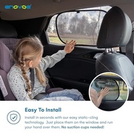 Enovoe Persiana para Bebê: Proteção Solar Essencial para o Carro (2 Unidades) - imagem 5