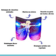 Kit 5 Calcininhas Boxer Infantil com Princesas e Personagens - imagem 1