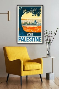 Visit Palestine - Pôster Vintage Retro em Tela 30x45cm | Decore com Estilo e Personalidade - imagem 5
