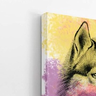 Quadro Husky Siberiano Aquarela Canvas 20x30cm - Decore com Estilo e Personalidade - imagem 4