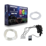 Fita Led Neon RGB Automotiva Shocklight SL-FTRGB4: Iluminação Interna Personalizada com App 6m - imagem 1