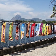Wind Banner Dupla Face 3m Personalizado para Padaria - Impressão Sublimática Frente e Verso - imagem 4
