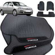 Jogo de Tapete Borracha Personalizado Corolla 2003-2007 3 Peças Traseira Inteiriça Impermeável com Logo Bordado - W8 Acessórios - imagem 1