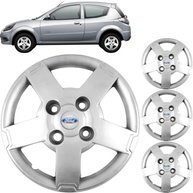 Jogo 4 Calotas Aro 13 Ford Ka 2008-2013 Prata Resinado Grid - Personalize Seu Carro! - imagem 2