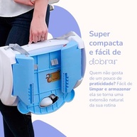 Cadeirinha de Alimentação Portátil Dobrável para Bebês com Pés Antiderrapantes e Bandeja Removível - imagem 5