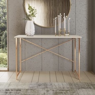 Aparador Industrial Steel 90cm com Pés em Aço Cobre/Off White - Design Moderno e Robusto - imagem 1