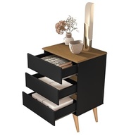 Mesa de Cabeceira Roma 3 Gavetas com Design Moderno e Pés Palito - Ideal para Quartos Estilosos - imagem 5