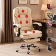 Cadeira de Escritório com 7 Pontos de Massagem - Conforto Premium com Reclínio e Apoio para Pés - imagem 2