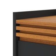 Buffet Aparador Ripado 4 Portas Astúrias 180cm com Pés de MDF | Design Moderno e Funcionalidade - imagem 4