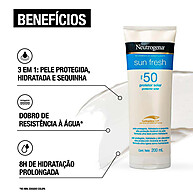 Protetor Solar Neutrogena Sun Fresh FPS 50 – Hidratação e Proteção que Não Pesam! - imagem 2