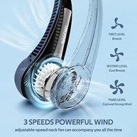 Ventilador de Pescoço Portátil Silencioso com Refrigeração 360° - Leve, Confortável e Versátil - imagem 4