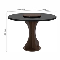 Sala de Jantar York: Elegância Imbuia para 4 Pessoas - imagem 2