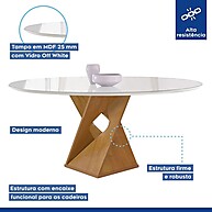 Mesa Barcelona 120cm: Elegância para 6 Pessoas - imagem 2