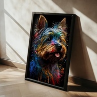 Quadro Decorativo Cachorro Yorkshire Colorido - Arte Moderna para Decoração Pet - imagem 5