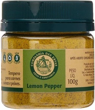 Companhia das Ervas Lemon & Pepper Companhia Das Ervas Pote Pet 100G - imagem 1