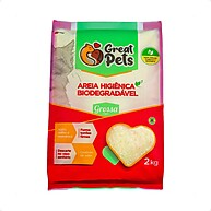 Areia Biodegradável para Gatos: Kit com 3x2kg Great Pets - imagem 2