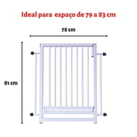 Portão Grade Premium Reforçado 80cm - Segurança Inteligente para Pets e Crianças - imagem 5