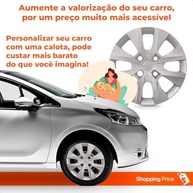 Kit 4 Calotas Aro 14 Peugeot 206 207 208 Prata Cubo Baixo Grid - Estilo e Proteção - imagem 5