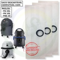 3 Sacos Refil Coletor de Papel para Aspirador Philco PAS10 PH10 PA10 - Alta Qualidade e Encaixe Perfeito - imagem 2