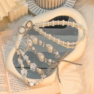 Phone Strap de Luxo Pérolas e Cristais – Charme Anti-Perda - imagem 1