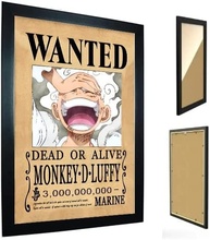Quadro Decorativo Monkey Luffy One Piece - Poster A4 com Moldura + Caneca Temática - Presente Perfeito para Fãs - imagem 1