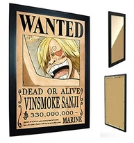 Quadro com Moldura One Piece - Cartaz Procurado Sanji - Decore Sua Casa com Estilo Anime - imagem 1