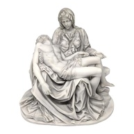 Réplica de Nossa Senhora da Piedade em Mármore - Escultura Renascentista 26cm - imagem 1