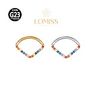 Piercing Argola Titânio: Design Triângulo e Zircônia - imagem 1