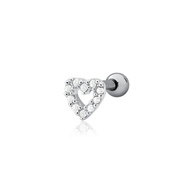 Piercing Coração Prata 925: Brilho e Elegância - imagem 1