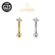 Piercing Curvo Titânio com Zircônias – Elegância e Conforto - imagem 1
