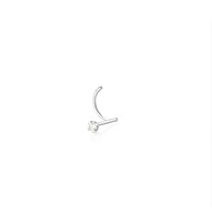 Piercing de Nariz Nostril Prata 925 com Zircônia - imagem 1