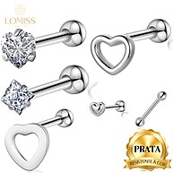Piercing Helix Flat Minibarbell Prata 925 com Coração – Elegância e Conforto - imagem 1