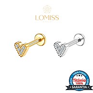 Piercing Labret Titânio PVD Coração Zircônia - imagem 1