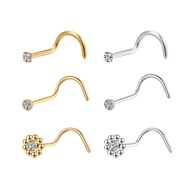 Piercing Nariz Flor: Kit 3 Aço Cirúrgico - imagem 1