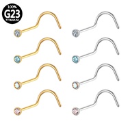 Piercing Nariz Titânio: Ponto de Luz Multicolorido - imagem 1