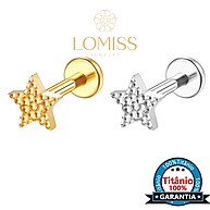 Piercing Titânio Estrela: Trágus, Hélix e Labret - imagem 1