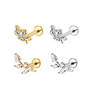 Piercing Titânio PVD Zircônia: Kit 2 Unidades - imagem 1