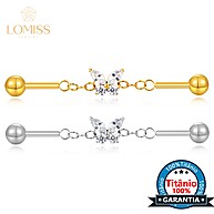 Piercing Transversal Titânio Borboleta com Zircônia - imagem 1