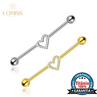 Piercing Transversal Titânio Coração - imagem 1