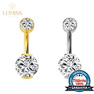 Piercing Umbigo Banana Titânio com Zircônia – Seguro e Estiloso - imagem 1