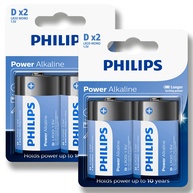 Pilha D Philips LR20: Energia Duradoura (Kit 4) - imagem 1