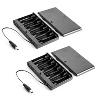 Pacote 2 Baterias 12V LED Neon: Alimentação Portátil Sem Fios | Suporte 8 Pilhas AA - imagem 2