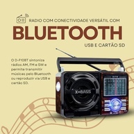Rádio Portátil 1088 Bluetooth Bivolt: Som em Qualquer Lugar com USB, SD e Pilhas! - imagem 4