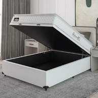 Cama Box Baú com Colchão Casal 138x188cm - Espuma D33 Pillow Top New Millenium | Até 120kg/pessoa - imagem 5