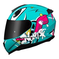 Capacete Feminino Norisk Razor Mad Azul: Segurança e Estilo para Sua Pilotagem! - imagem 2