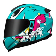 Capacete Feminino Norisk Razor Mad Azul: Segurança e Estilo para Sua Pilotagem! - imagem 1